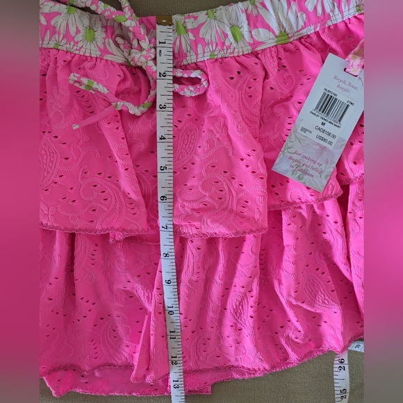 LOVESHACKFANCY X HURLEY - EYELET PAISLEY TIERED MINI SKIRT - Picture 7 of 7